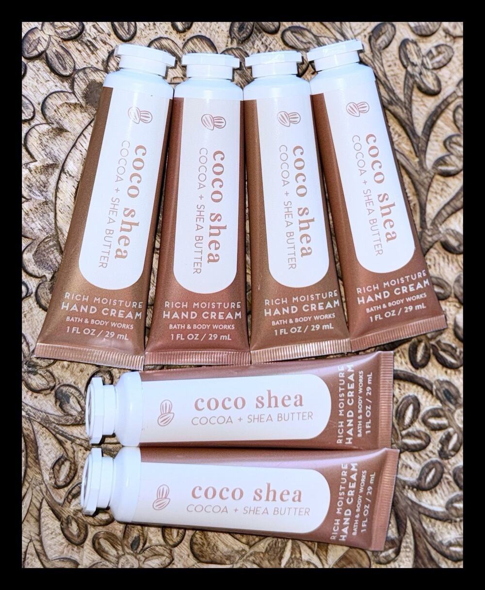Bath & Body Works 1 fl oz Rich Moisture Hand Cream Coco Shea 6 pcs